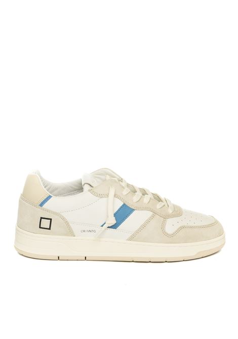 White/blue court vintage sneaker D.A.T.E. | COURT UVINTAGE-WHI/BLUE